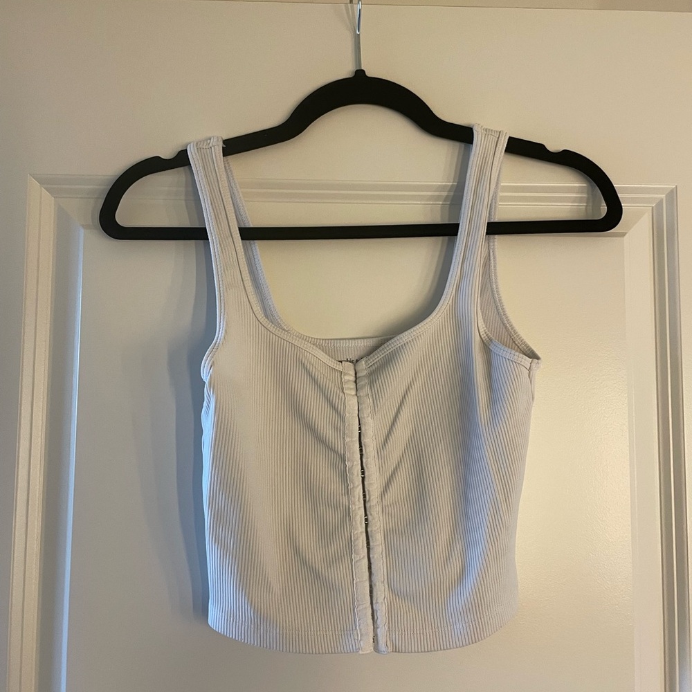 Abercrombie & Fitch Ribbed Hook & Eye Tank